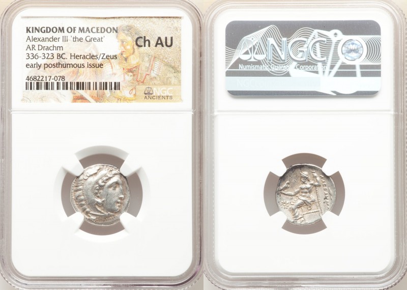 MACEDONIAN KINGDOM. Alexander III the Great (336-323 BC). AR drachm (18mm, 11h)....