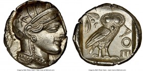 ATTICA. Athens. Ca. 440-404 BC. AR tetradrachm (25mm, 17.21 gm, 4h). NGC MS 5/5 - 4/5, brushed. Mid-mass coinage issue. Head of Athena right, wearing ...