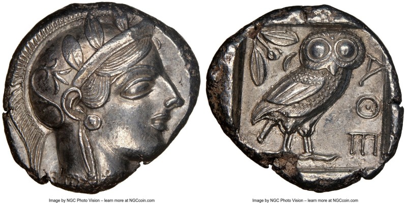 ATTICA. Athens. Ca. 440-404 BC. AR tetradrachm (26mm, 17.05 gm, 12h). NGC Choice...