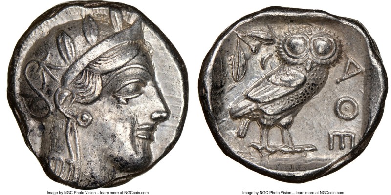 ATTICA. Athens. Ca. 440-404 BC. AR tetradrachm (24mm, 17.14 gm, 4h). NGC Choice ...