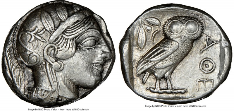ATTICA. Athens. Ca. 440-404 BC. AR tetradrachm (23mm, 17.21 gm, 2h). NGC Choice ...