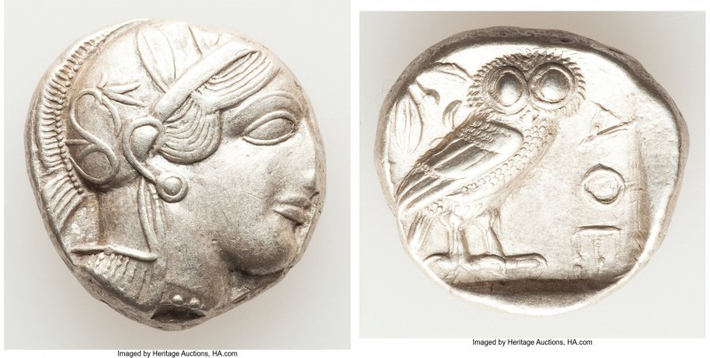 ATTICA. Athens. Ca. 440-404 BC. AR tetradrachm (24mm, 17.06 gm, 3h). Choice XF. ...
