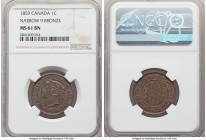 3-Piece Lot of Certified Assorted Cents NGC, 1) Victoria "Narrow 9 Bronze" Cent 1859 - MS61 Brown, London mint, KM1 2) Victoria Cent 1901 - MS61 Brown...