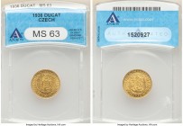 Republic gold Ducat 1936 MS63 ANACS, KM8. AGW 0.1106 oz. 

HID09801242017

© 2020 Heritage Auctions | All Rights Reserve