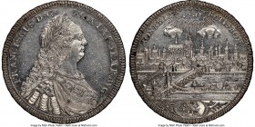 Regensburg. Free City 1/2 Taler ND (c. 1745) B-ILOE MS61 NGC, KM266. Small bust. With the portrait, name and titles of Franz I. Prooflike-surfaces. 
...