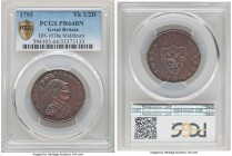 Middlesex copper 1/2 Penny Token 1795 PR64 Brown PCGS, D&H-1018a. FOR GENE RAL CONVENIENCE bust of bearded male in helmet right / HALFPENNY TOKEN 1795...