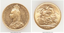 Victoria gold Sovereign 1891 AU, KM767. 22.0mm. 7.98gm. AGW 0.2355 oz. 

HID09801242017

© 2020 Heritage Auctions | All Rights Reserve