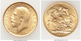 George V gold Sovereign 1911 UNC, KM820. 22mm. 7.99gm. AGW 0.2355 oz. 

HID09801242017

© 2020 Heritage Auctions | All Rights Reserve