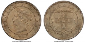 British Colony. Victoria Penny 1869 MS65 PCGS, KM17. First year of type. 

HID09801242017

© 2020 Heritage Auctions | All Rights Reserve