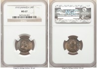 British Colony. Edward VII Farthing 1910 MS67 NGC, KM21. Pastel toned. 

HID09801242017

© 2020 Heritage Auctions | All Rights Reserve