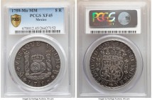 Ferdinand VI 8 Reales 1759 Mo-MM XF45 PCGS, Mexico City mint, KM104.2. Gunmetal toning. 

HID09801242017

© 2020 Heritage Auctions | All Rights Re...