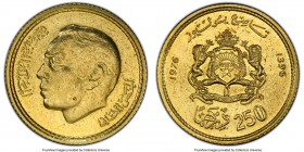 al-Hassan II gold 250 Dirhams AH 1396 (1976) AU Details (Cleaned) PCGS, KM-Y66. Issued for the Birthday of King Hassan. AGW 0.1866 oz. 

HID09801242...