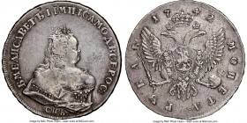 Elizabeth Rouble 1742-CПБ VF35 NGC, St. Petersburg mint, KM-C19b.3. One year type. 

HID09801242017

© 2020 Heritage Auctions | All Rights Reser...