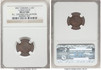 Carl XV Adolf 1/2 Ore 1867 MS67 Brown NGC, KM715. Large date. One year type. Highest Certified. Ex. R.L. Lissner Collection

HID09801242017

© 202...