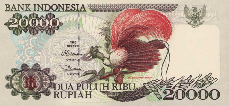 Ausland
Indonesien 100, 500, 1000, 5000, 10.000 Rupiah 1992, 20.000 Rupiah 1995...
