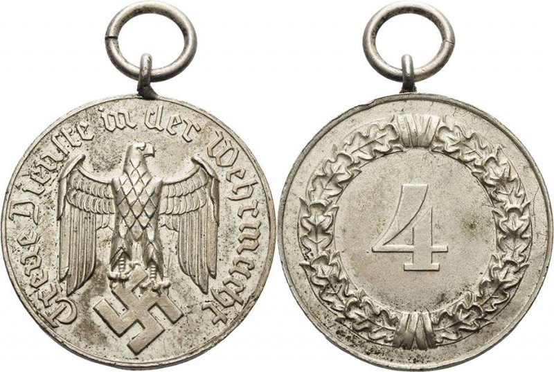 Orden des Dritten Reiches
Dienstauszeichnung 4. Klasse Tombak versilbert. 30 mm...