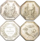 Banken
 Achteckiger Silberjeton 1810 (Dumarest) Banque de France. Minerva mit Gorgonenschild und Fortuna mit Füllhorn am Tresor stehend / 4 Zeilen Sc...