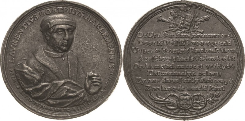 Buchdruck
 Zinnabguss der Silbermedaille 1740 (spätere Anfertigung) (nach Holtz...