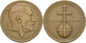 Drittes Reich
 Bronzemedaille 1938 (Hanisch-Concée) Auf das Großdeutsche Reich und den Anschluss Österreichs. Kopf Adolf Hitlers nach rechts / Reichs...