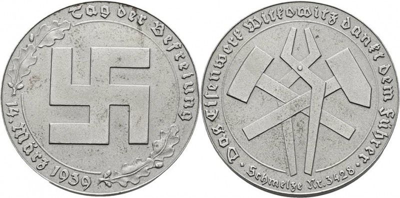 Drittes Reich
 Eisenmedaille 1939. Eingliederung der Stadt Witkowitz/Mähren ins...