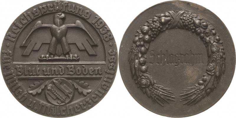 Drittes Reich - Reichsnährstand
 Bronzierte Weißmetallmedaille 1938. Preismedai...