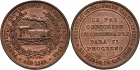 Eisenbahnen
 Bronzemedaille 1885 (unsigniert) Einweihung der Teilstrecke San Luis - La Paz der argentinischen Eisenbahnlinie Villa Maria nach San Jua...