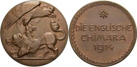 Erster Weltkrieg
 Bronzemedaille 1914 (Max Heilmaier) "Englische Chimära". Bekrönter Adler kämpft mit Chimäre / 3 Zeilen Schrift unter Stern. 38,5 mm...
