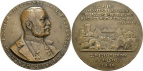 Erster Weltkrieg
 Bronzegussmedaille 1914 (Hellene Scholz) Auf die Ernennung des Erzherzogs Friedrich von Teschen zum k.u.k. Feldmarschall, Widmung v...
