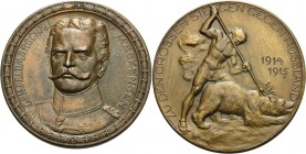 Erster Weltkrieg
 Bronzierte Zinkmedaille 1915 (Mayer & Wilhelm) Auf die Siege gegen Russland. Brustbild des Generalfeldmarschalls August von Mackens...