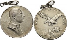 Erster Weltkrieg
 Silbermedaille o.J. (1916) (F. Eue/Lauer) Tod von Max Immelmann. Brustbild in Uniform nach rechts / Schwebender Adler nach links üb...