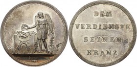Geschenkmedaillen - Gelegenheitsmedaillen
 Silbermedaille o.J. (um 1803) (D.F. Loos) Für Verdienste. Beflügelter Genius legt drei Kränze auf einen Al...