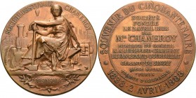 Slg. Joos - Medaillen, Plaketten, Abzeichen der Luftfahrt 1783-1945
 Bronzemedaille 1888 (Vernon) Souvenir Du Cinquantenaire - Auf das 50-jährige Bes...