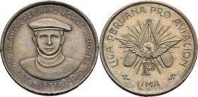 Slg. Joos - Medaillen, Plaketten, Abzeichen der Luftfahrt 1783-1945
 Silbermedaille 1910. Liga Peruana Pro Aviación. Brustbild von Jorge Chavez von v...