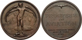 Slg. Joos - Medaillen, Plaketten, Abzeichen der Luftfahrt 1783-1945
 Bronzemedaille 1910. "Chicago Numismatic Society" auf den Fortschritt in der Luf...