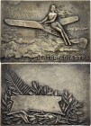Slg. Joos - Medaillen, Plaketten, Abzeichen der Luftfahrt 1783-1945
 Versilberte Bronzeplakette o.J. (vor 1925) (Lucien-Jean Cariat) Prämie - Sic itu...