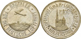 Slg. Joos - Medaillen, Plaketten, Abzeichen der Luftfahrt 1783-1945
 Versilberte Bronzemedaille 1926 (M. Hezinger) Bautaler - 1. Flugzeuglandung auf ...