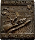 Slg. Joos - Medaillen, Plaketten, Abzeichen der Luftfahrt 1783-1945
 Einseitige Bronzegussplakette 1928 (unsigniert) Ballonbegleitfahrt Duisburg 12. ...