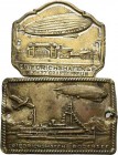 Slg. Joos - Medaillen, Plaketten, Abzeichen der Luftfahrt 1783-1945
 Stockplakette aus Blech o.J. Friedrichshafen Bodensee. Luftschiff und Flugzeug ü...