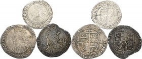 Großbritannien
Lot-3 Stück Elisabeth I.-6 Pence 1590 London. Charles I.-Shilling o.J. London (Mzz. Kreis und Dreieck, 2x) Sehr schön