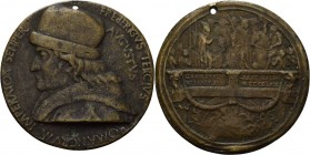 Habsburg
Friedrich III. 1457 - 1493 Bronzegußmedaille o.J. (Nach Giovanni di Candida 1450-1504) Brustbild mit Hut nach links / Gedenken an die 2. Anw...