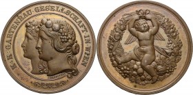 Medaillen
Wien Bronzemedaille o.J. (Karl Radnitzky) Preismedaille der k.k. Gartenbau-Gesellschaft in Wien. Zwei Mädchenköpfe nach links / Ein Putto i...