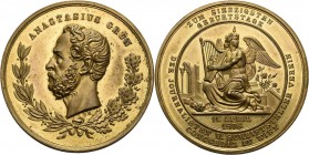 Medaillen
Wien Vergoldete Bronzemedaille 1876 (Karl Radnitzky) 70. Geburtstag des Dichters und Politikers Anastasius Grün, gewidmet vom Journalisten-...