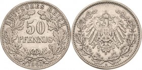Kleinmünzen
 50 Pfennig 1903 A Jaeger 15 Sehr schön