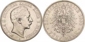 Preußen
Wilhelm II. 1888-1918 5 Mark 1888 A Jaeger 101 Rand bearbeitet, fast sehr schön