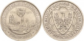 Gedenkausgaben
 3 Reichsmark 1931 A Magdeburg Jaeger 347 Fast Stempelglanz/Stempelglanz