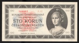 Czechoslovakia 100 Korun 1945 Rare
P# 67; 589985; UNC