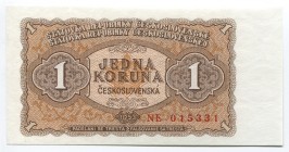 Czechoslovakia 1 Koruna 1953
P# 78b; UNC
