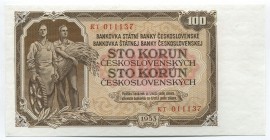 Czechoslovakia 100 Korun 1953
P# 86b; UNC