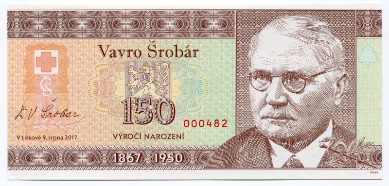 Czech Republic Note "150th Birthday Anniversary of Vavro Šrobár" 2017
Fantasy B...