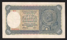Slovakia 100 Korun 1940
P# 10a; 039306; Not specimen, 1st issue; XF